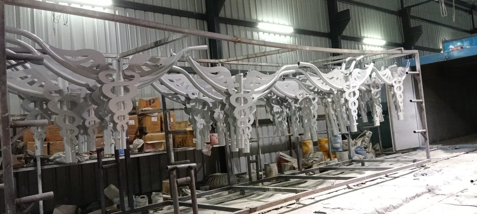 Custom brackets ready for powder coating