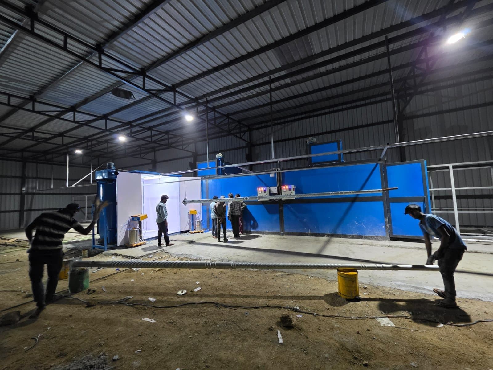 Powder-coating booth & oven line