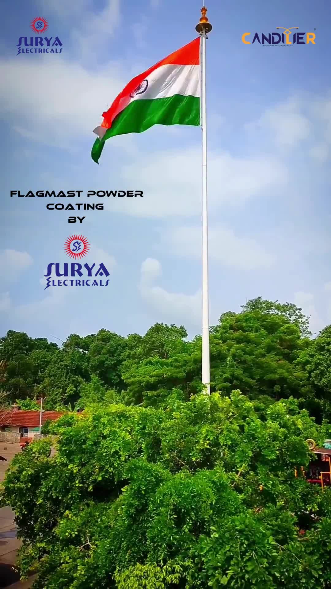 Flagmast powder coating